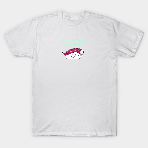 [Shilly Wabbit] Baby Lop Bunny Rabbit Dressing Up As A Tako Nigiri Sushi T-Shirt by Shilly Wabbit